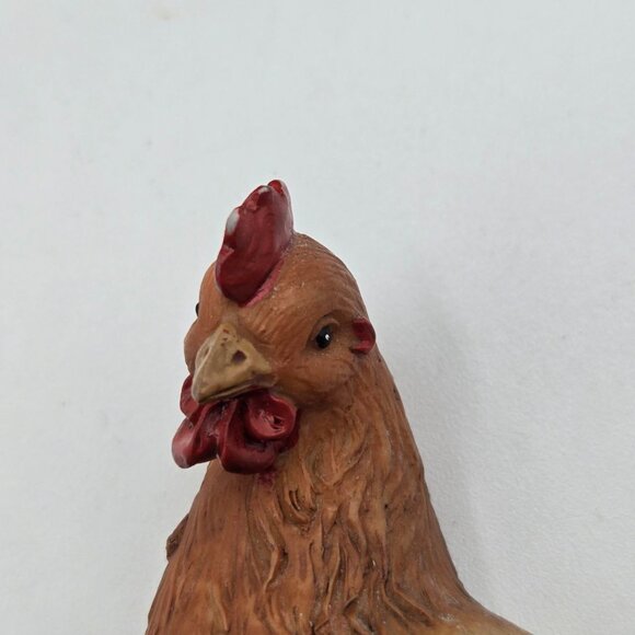 Farmhouse Hen with Eggs Figurine – Rustic Chicken Decor for Country Kitchen or C - Picture 3 of 7